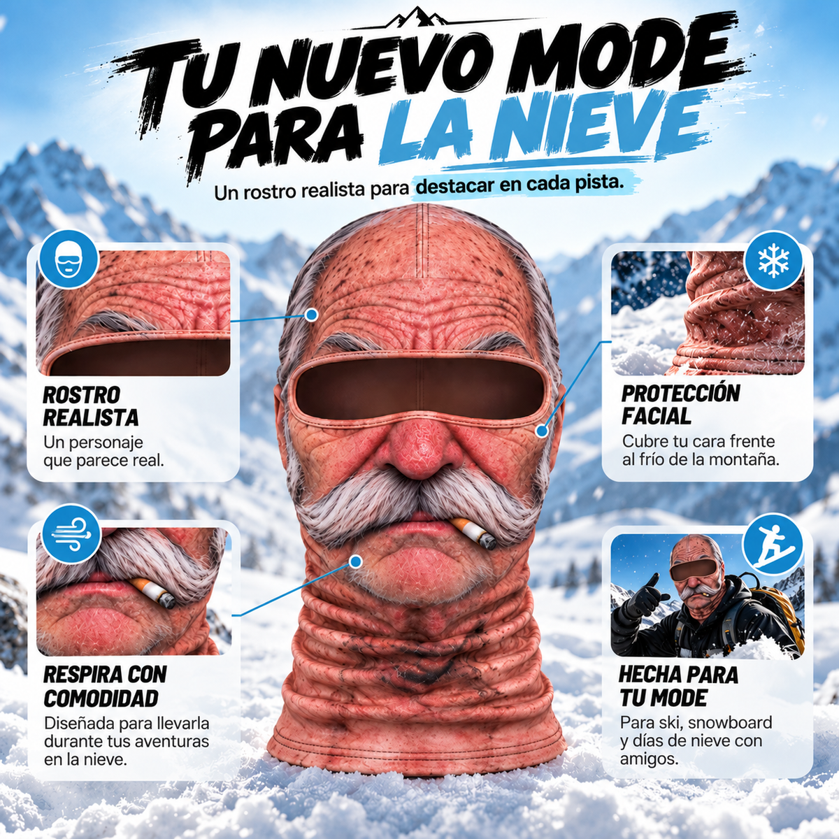 Funny character thermal balaclava